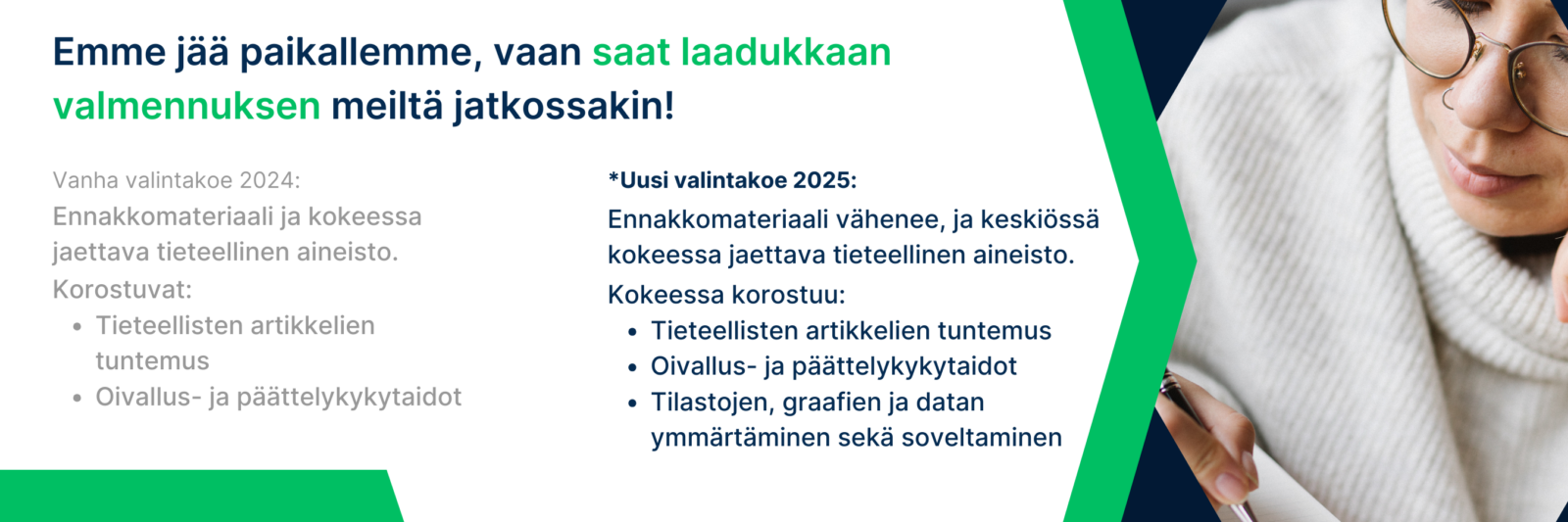 Psykologian ja logopedian valintakoe uudistus